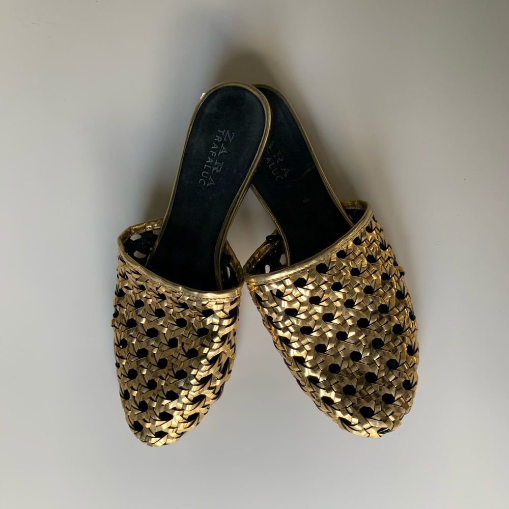 Zara Gold Slides
